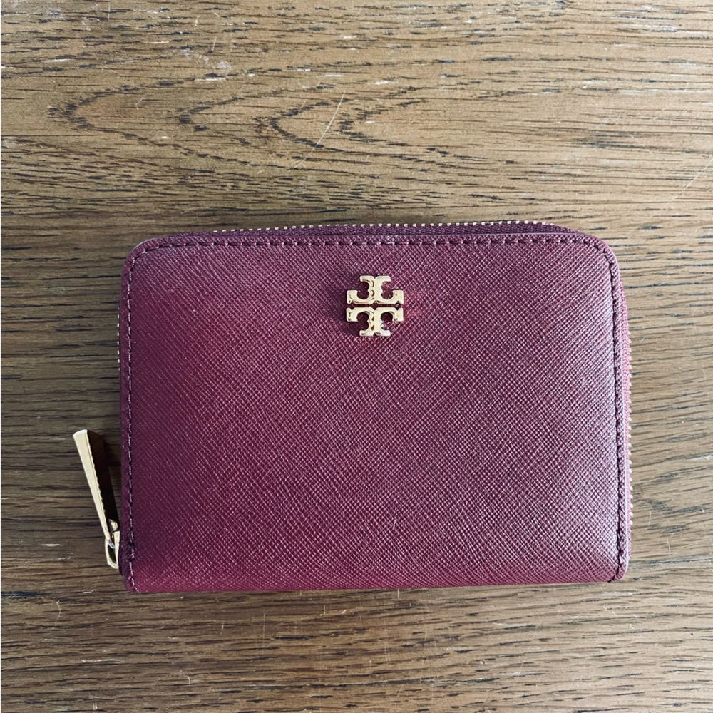 Tory Burch Emerson Zip Coin Case Wallet Leather - Picture 2 of 5